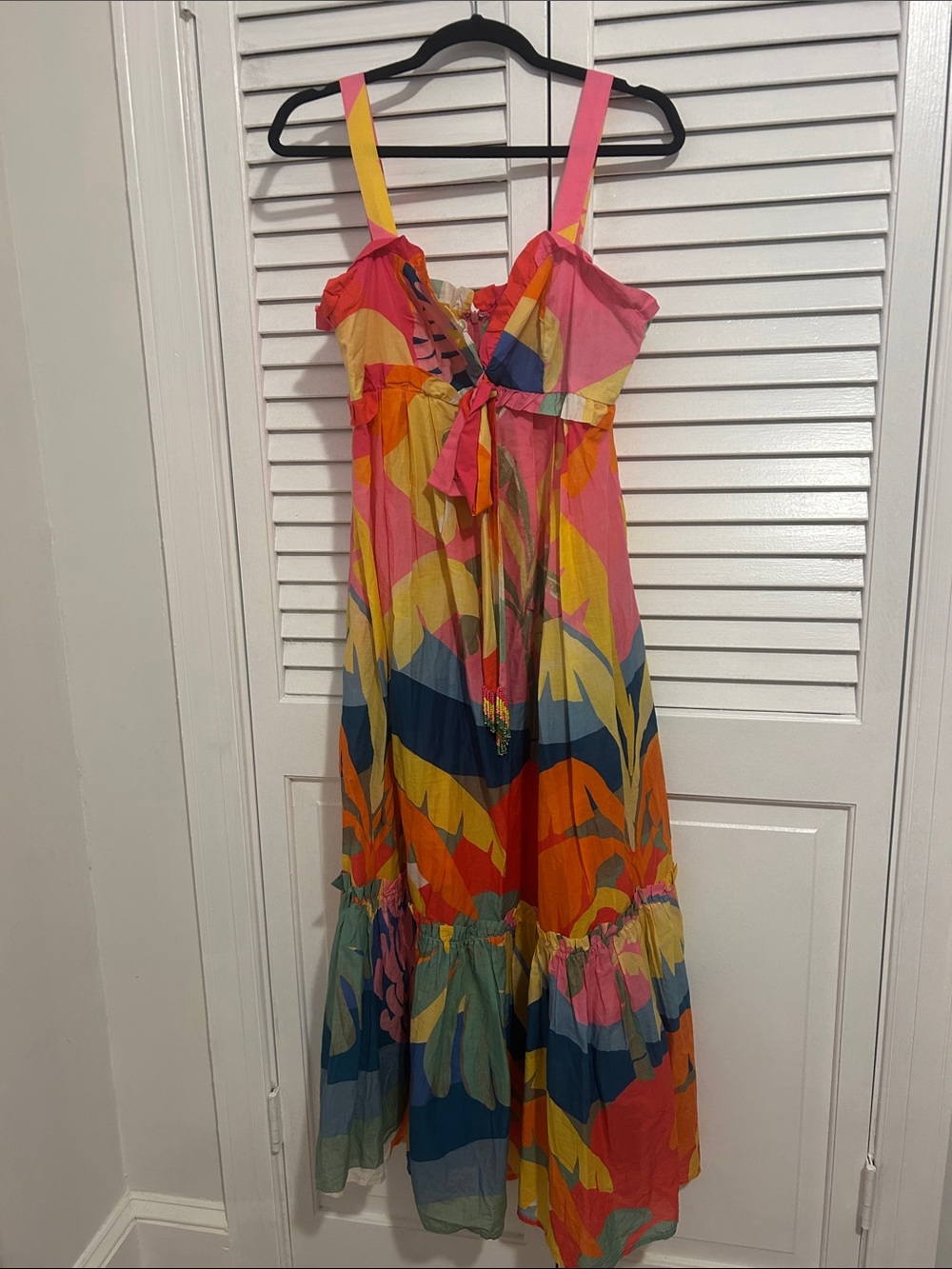FARM Rio Pink, Yellow & Blue Tropical Maxi Dress